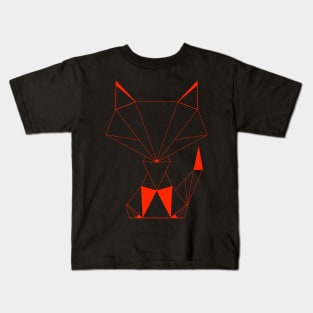 Geometric Fox Red Kids T-Shirt